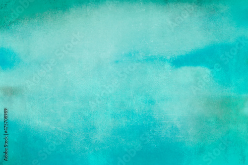 Aquamarine stained grungy background