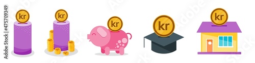Saving Norwegian Krone Money Set