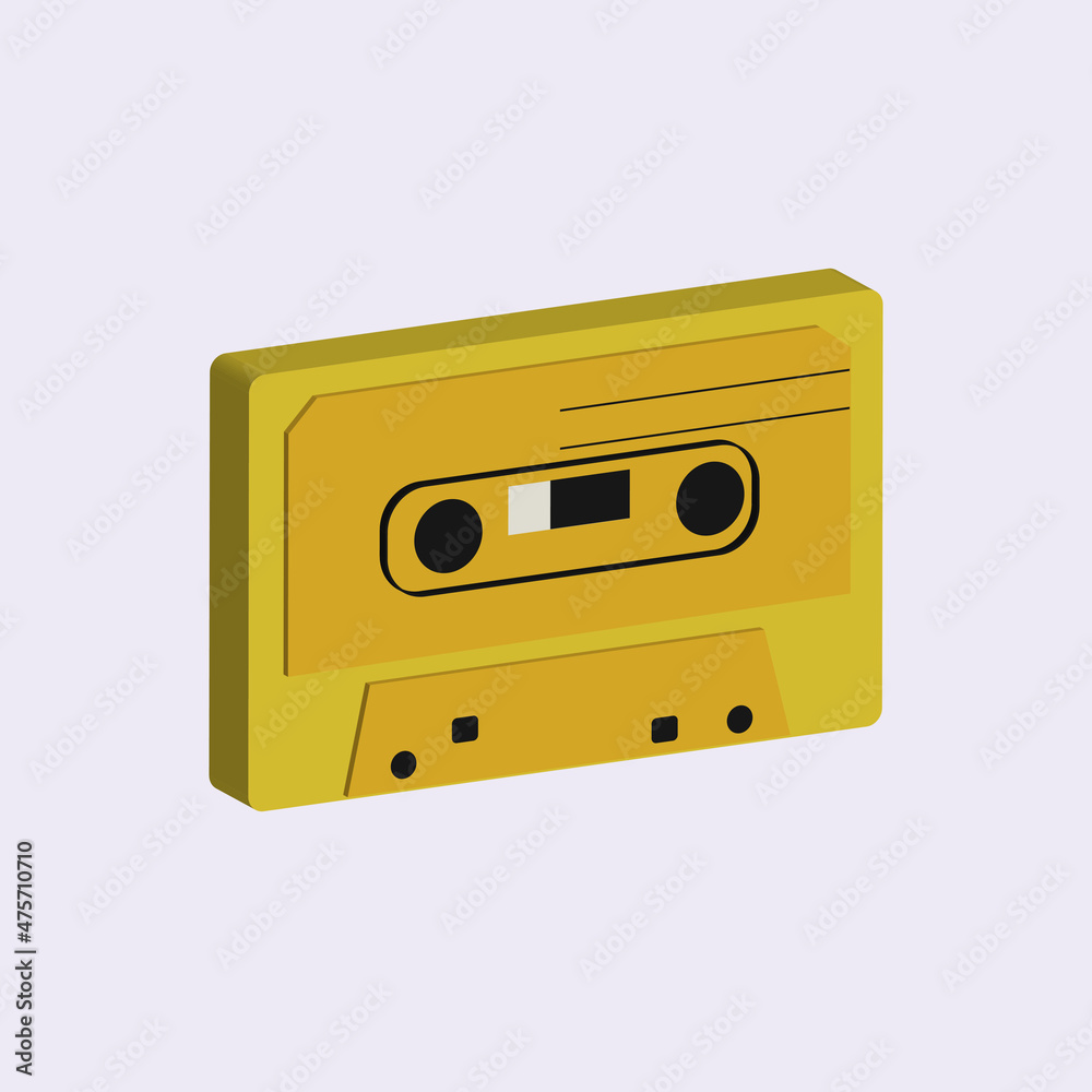 Obraz premium cassette 3d illustration design
