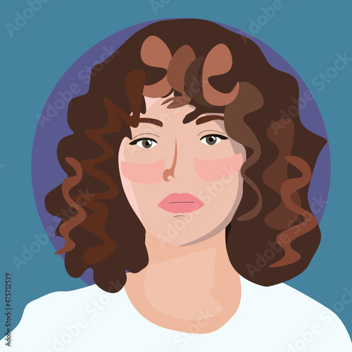Portrait of a girl with curls