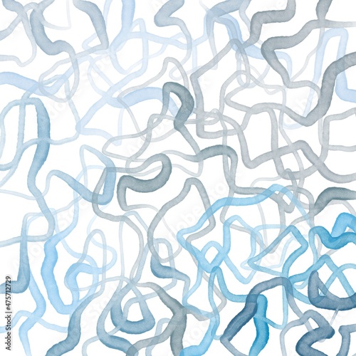 Watercolor background with gradient stripes and waves. Colorful wallpaper