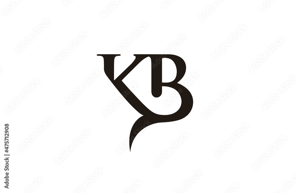 initial KB logo design vector initial KB logo design vector