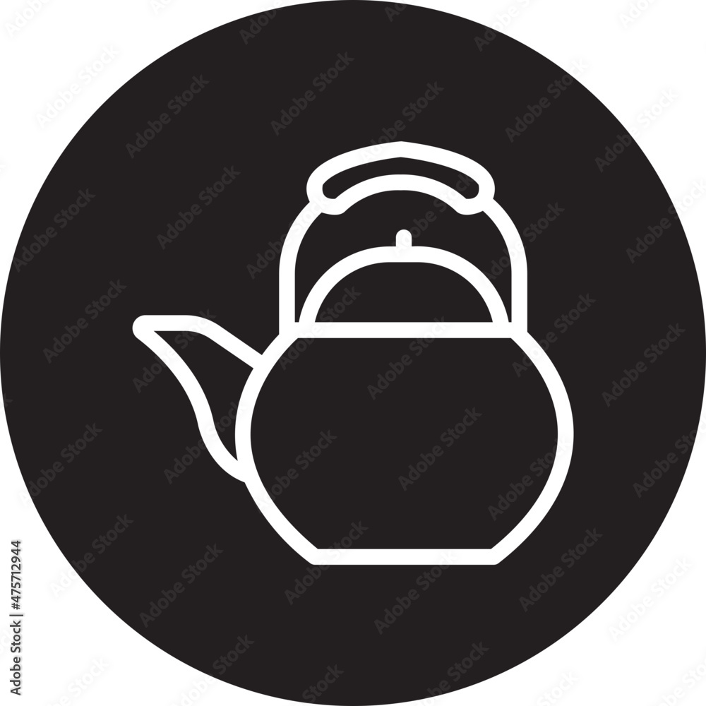 Obraz premium kettle glyph icon