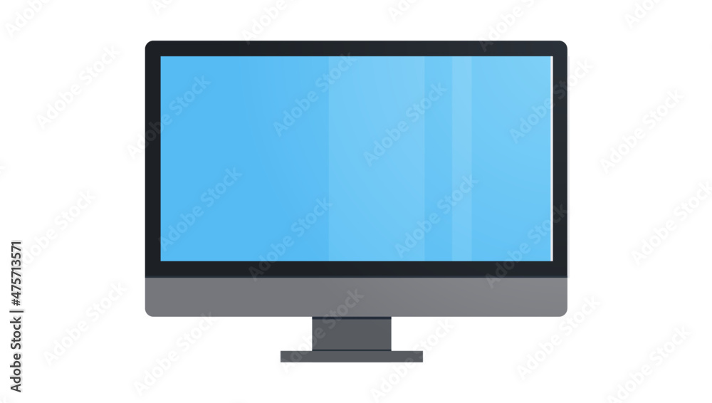Monitor and screen flat vector illustration. Monitor and screen flat vector illustration.
