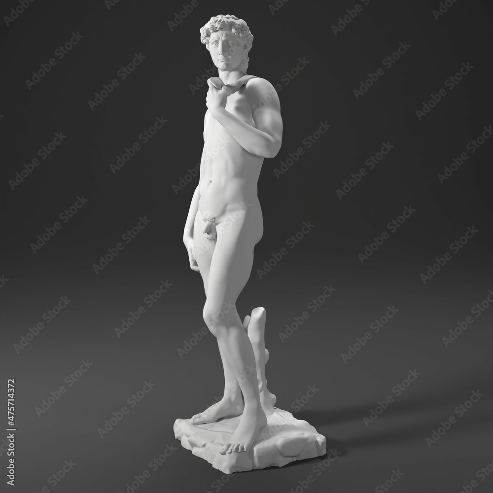 3D render art statue sculpture Michelangelo David 3D render art statue sculpture Michelangelo David