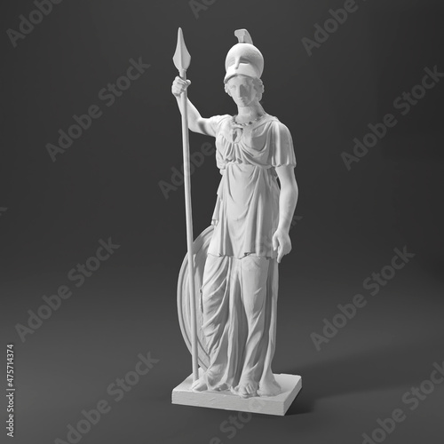 Canvas Print 3D render art statue sculpture Minerva John Hogan