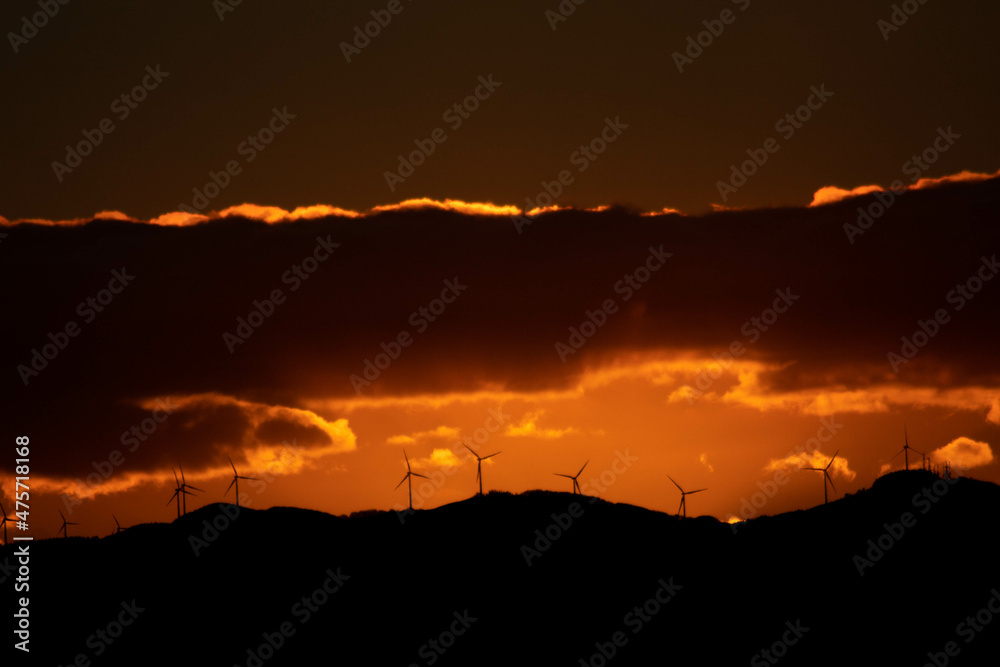 Fototapeta premium sunset in the mountains