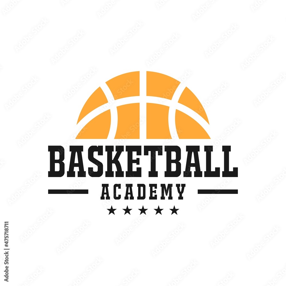 Vecteur Stock Basketball Academy Sport, Emblem Logo design | Adobe Stock