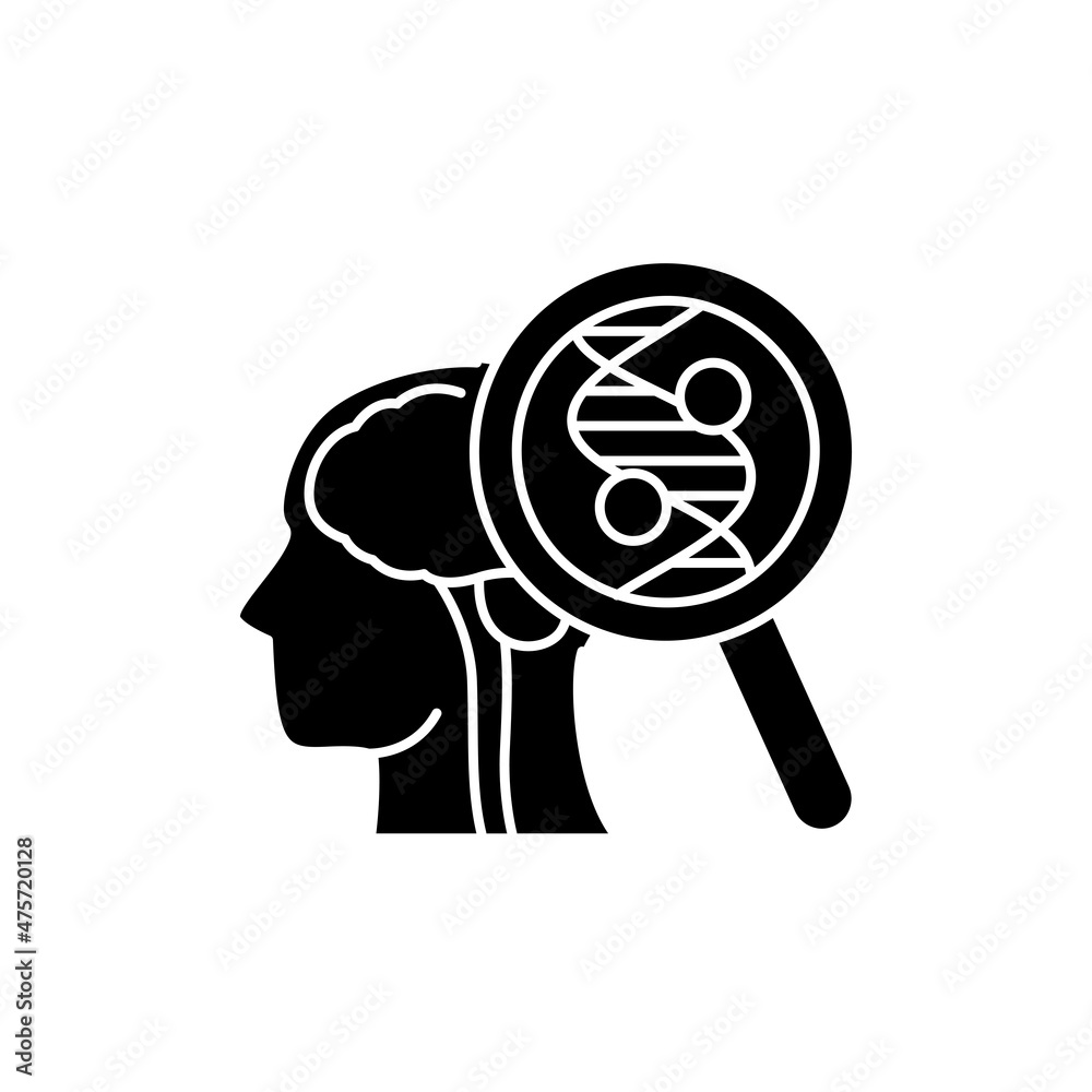 Obraz premium Psychogenetics color line icon. Pictogram for web page, mobile app