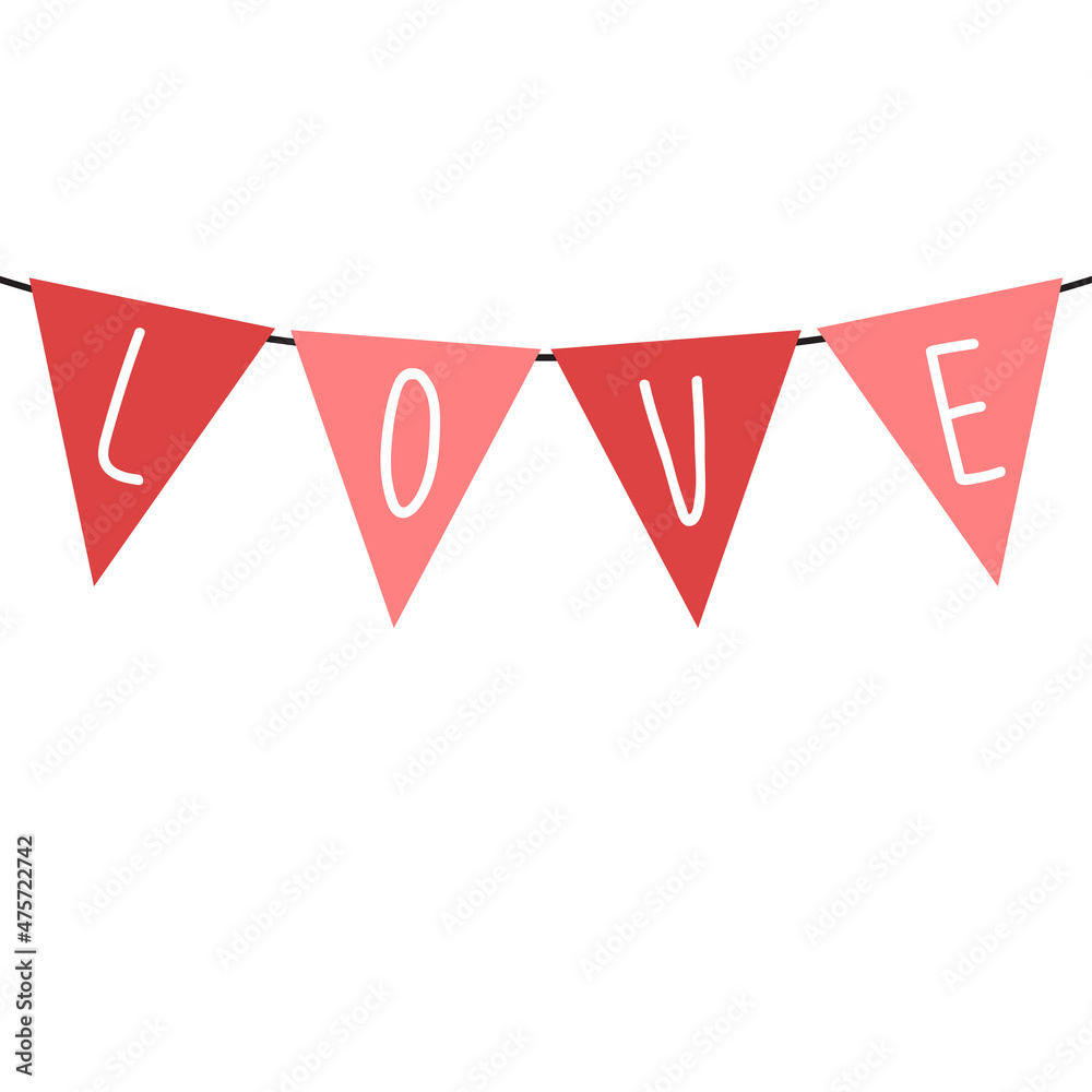 Valentine day wallpaper. Valentine day poster in flag style. Valentine day wallpaper. Valentine day poster in flag style.