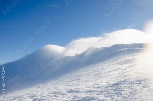 snow covered mountains