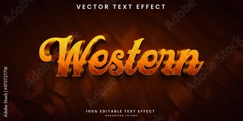 Western text effect template