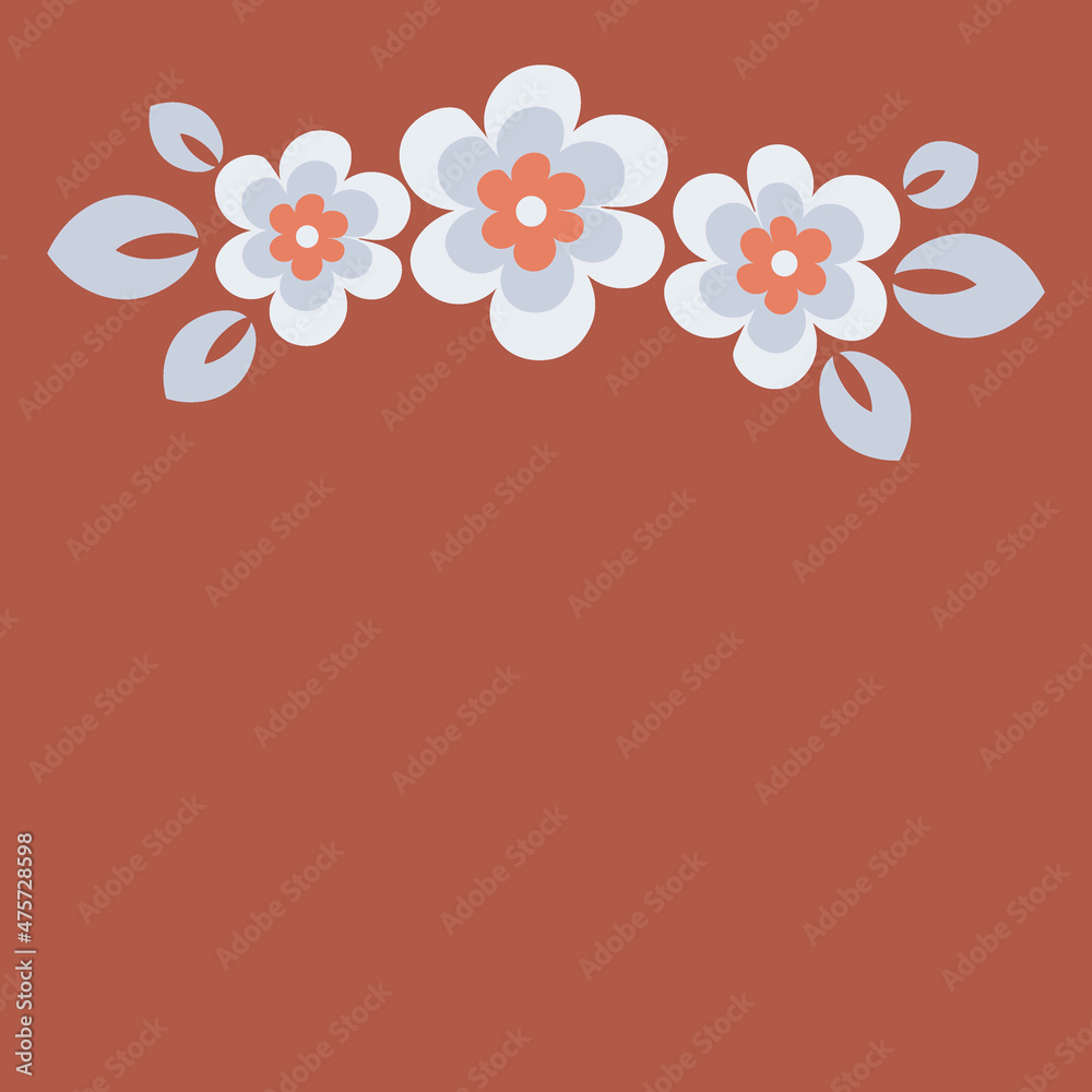 Naklejka premium a stylized postcard or banner for an inscription with flowers - graphics. Gift, congratulations