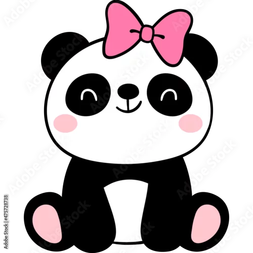 Fototapeta samoprzylepna Baby panda girl
