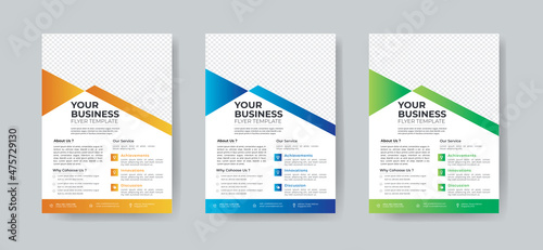 Business flyer template vector design, Flyer Template Geometric shape used for business layout design Template 