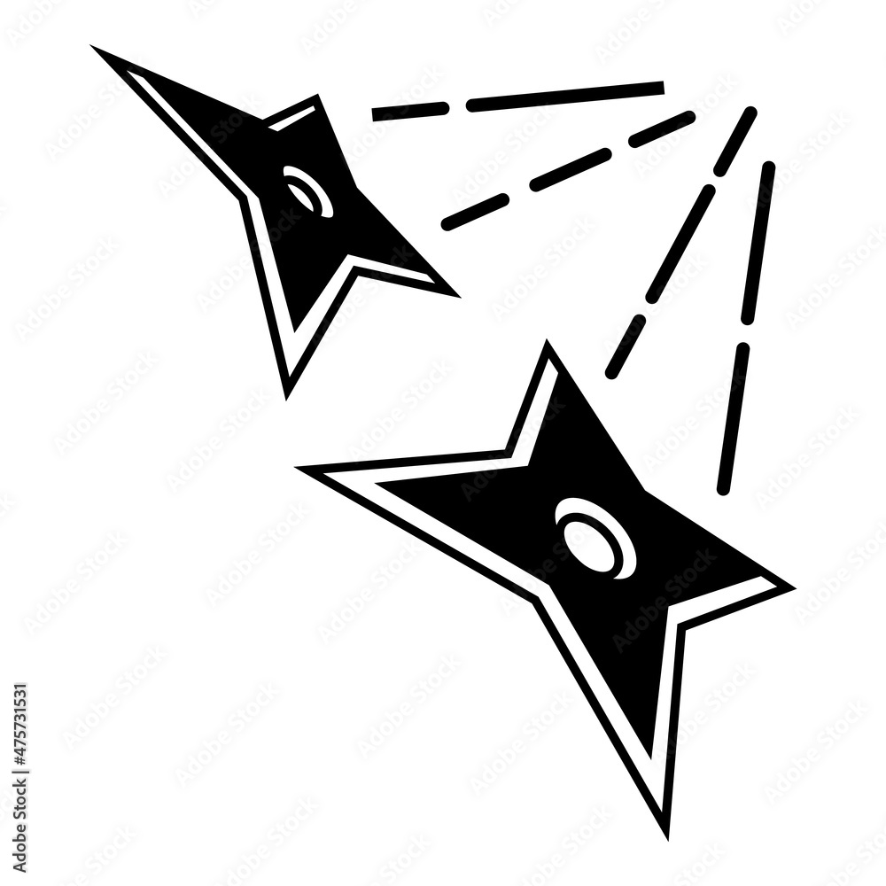 Ninja Shuriken Star Flat Icon Isolated On White Background Ninja Shuriken Star Flat Icon Isolated On White Background