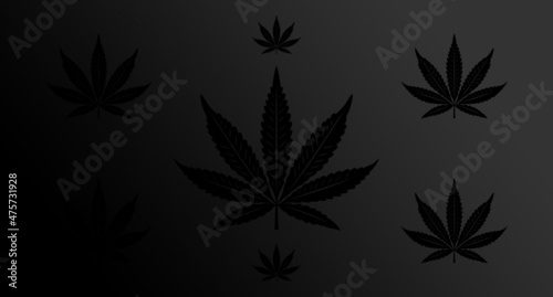 Simple Elegant Hemp Cannabis Marijuana Black Dark Wallpaper