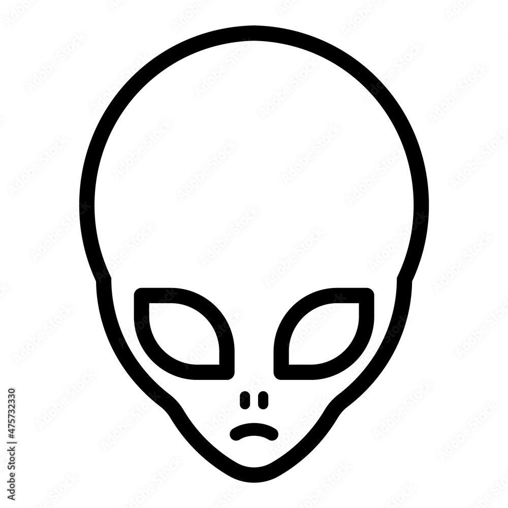 Alien Flat Icon Isolated On White Background Alien Flat Icon Isolated On White Background