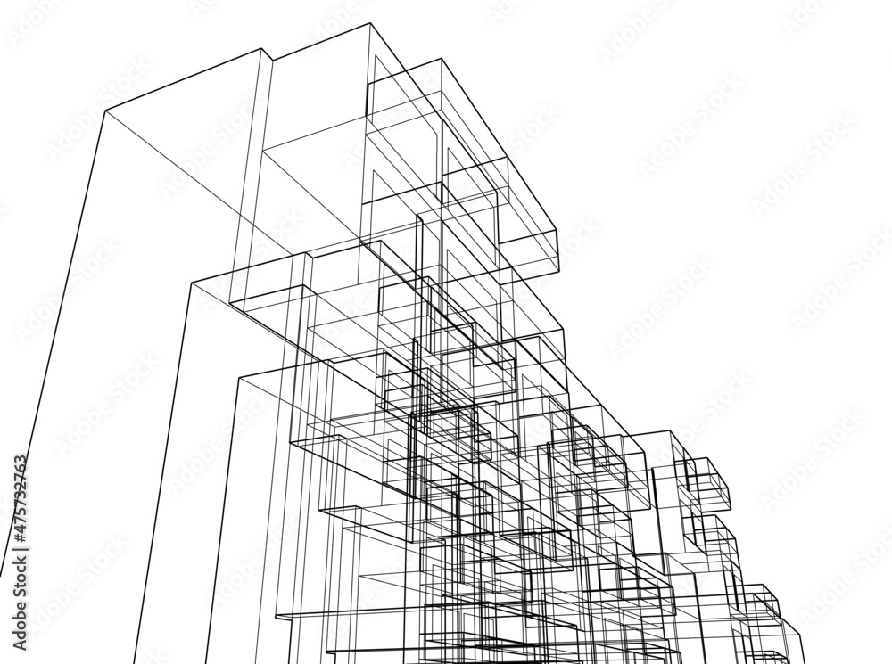 sketch of a building