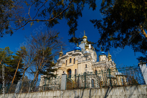 temple in spring
