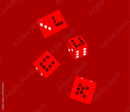 Dice floating in the air, showing the word "luck". Illustration about probability, luck, fortune, possibility and  hope.