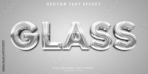 Glass text effect template