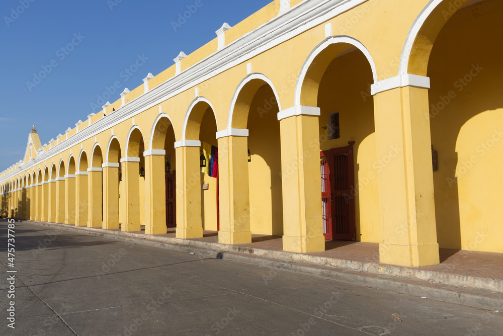 Las Bovedas, the structure in the Old City of Cartagena in Colombia