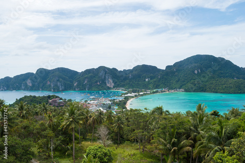 Phi Phi Islands, Thailand - beautiful view from this observatory in the main island at Phi Phi © Bernard Barroso