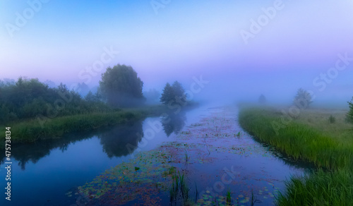 misty morning on the river 6K © Artem Ustinov