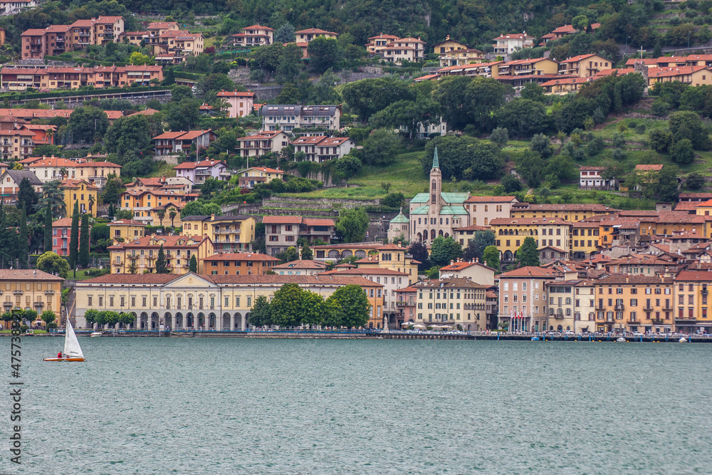 View from the city of Lovere on the Iseo lake
