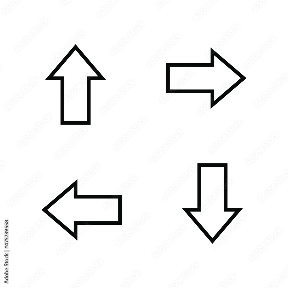 Arrows Vector collection black, Arrows set on white background. Cursor icon. Pointer icon. Back, Next web page sign. Vector illustration. Arrows Vector collection black, Arrows set on white background. Cursor icon. Pointer icon. Back, Next web page sign. Vector illustration.