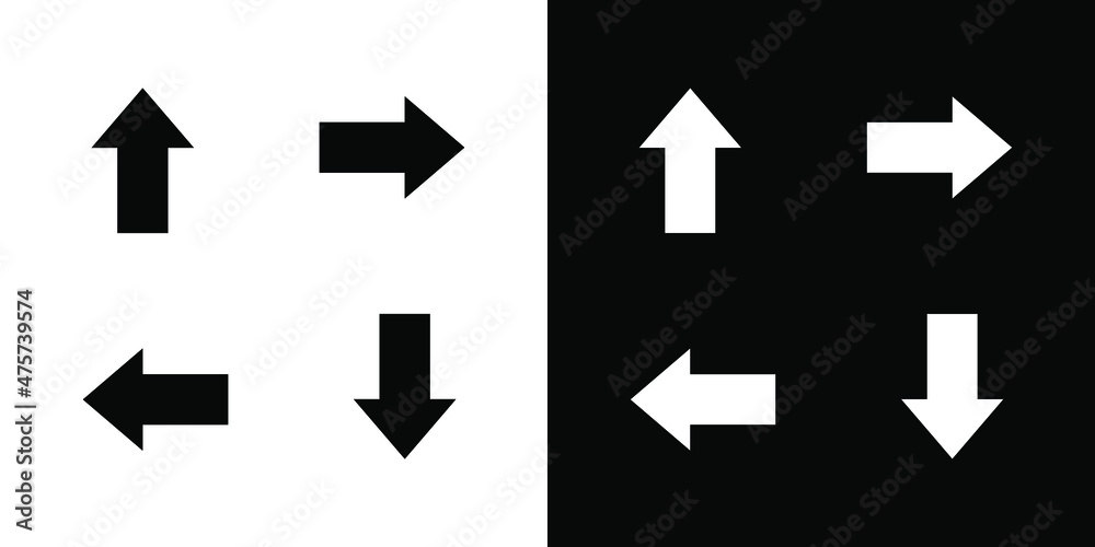 Arrows Vector collection black, Arrows set on white and black background. Cursor icon. Pointer icon. Back, Next web page sign. Vector illustration. Arrows Vector collection black, Arrows set on white and black background. Cursor icon. Pointer icon. Back, Next web page sign. Vector illustration.