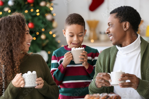 Happy African-American fami...