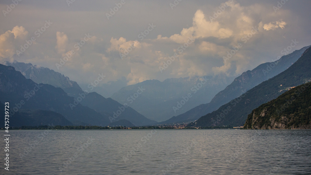 View from the boat on the Iseo lake View from the boat on the Iseo lake
