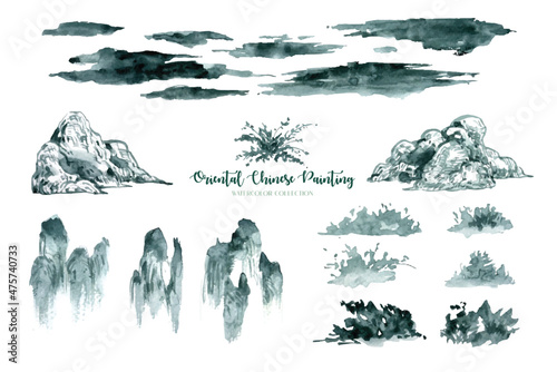 Oriental Chinese Painting Watercolor Collection (Separately Arranged)2. 