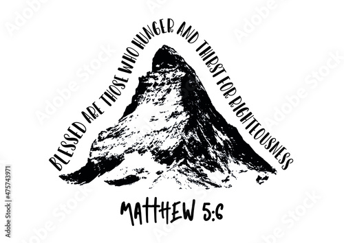 Matthew Verse Design. Sermon of a Mountain