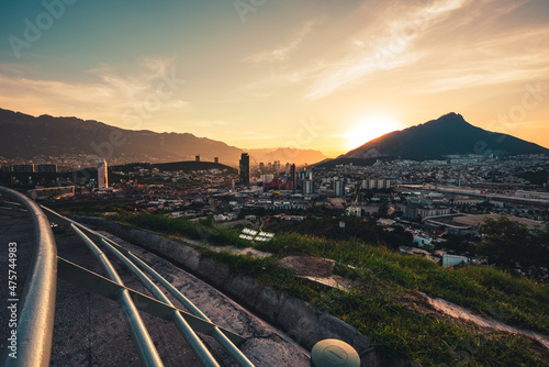 View of Monterrey at sunset. Mexico. photo