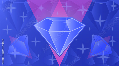 Abstract Diamond very peri color purple background vector illustration