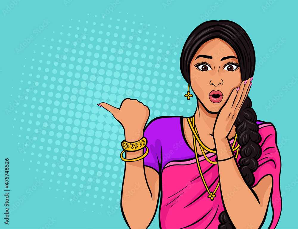 Beautiful indian woman in wearing traditional indian clothing sari