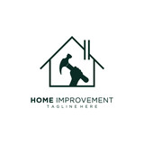 simple and unique logo design about home improvement company
