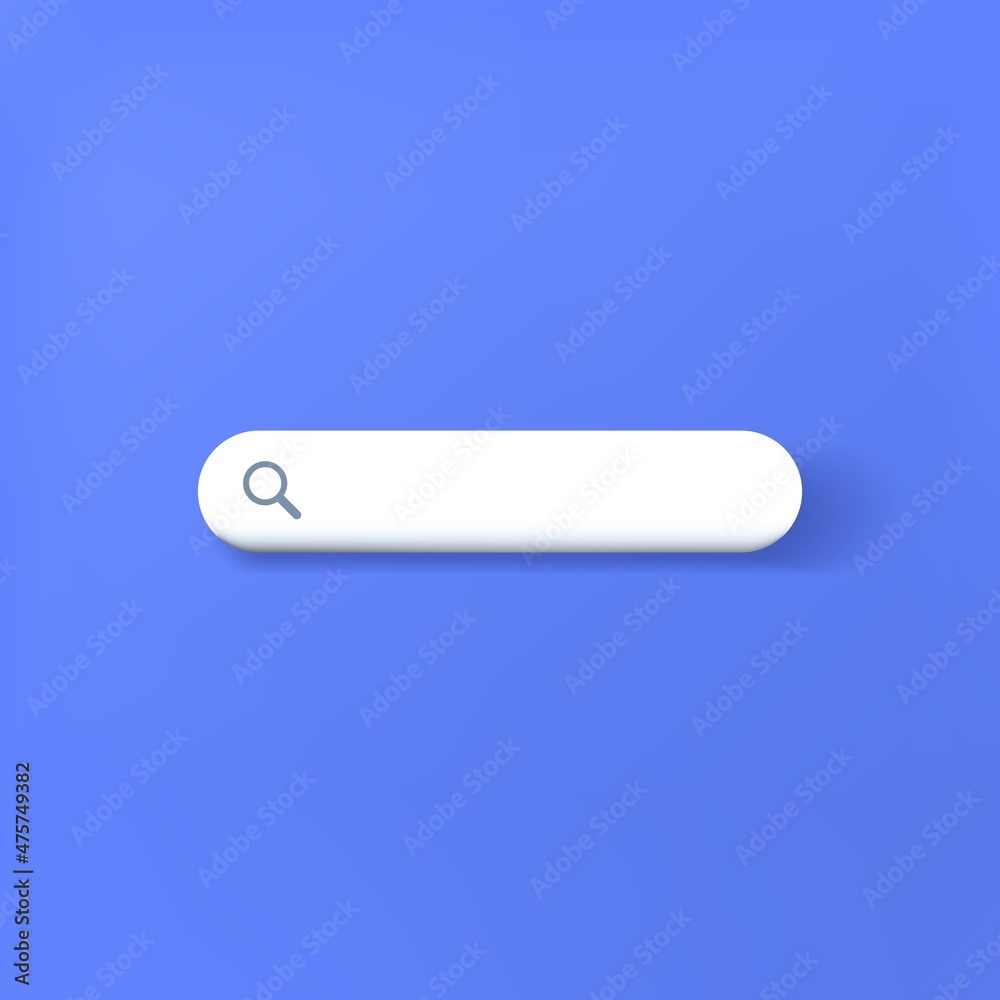 Internet search bar 3d illustration. Search bar, search boxes Isolated on background. Vector illustration