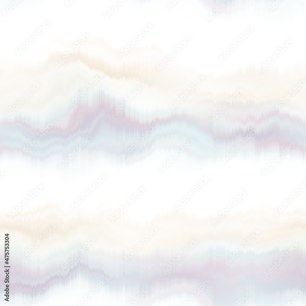 Wavy summer dip dye boho background. Wet ombre color blend for beach swimwear, trendy fashion print. Dripping wave digital watercolor swirl effect. High resolution seamless pattern art material.