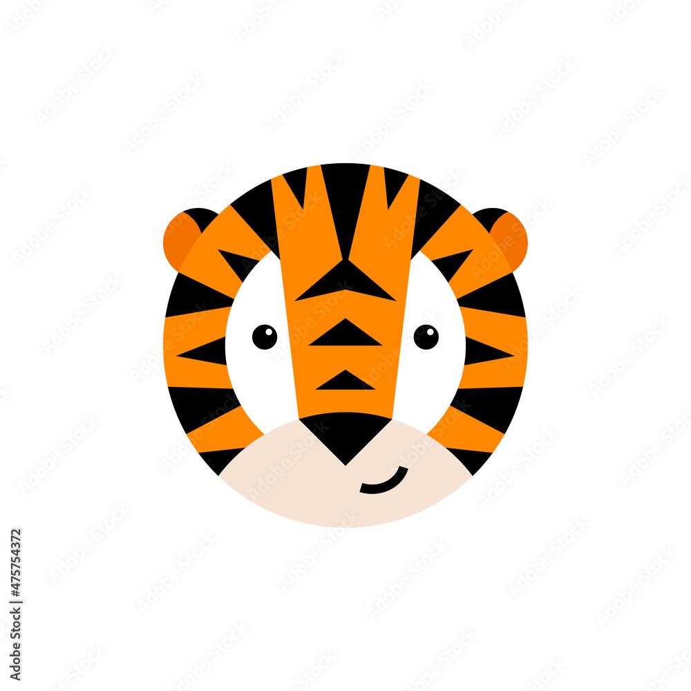 Free Vectors | Bengal tiger (face) line drawing