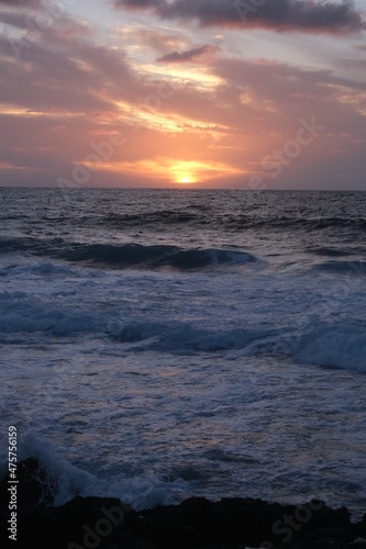 Sonnenuntergang Sardinien Meer Welle