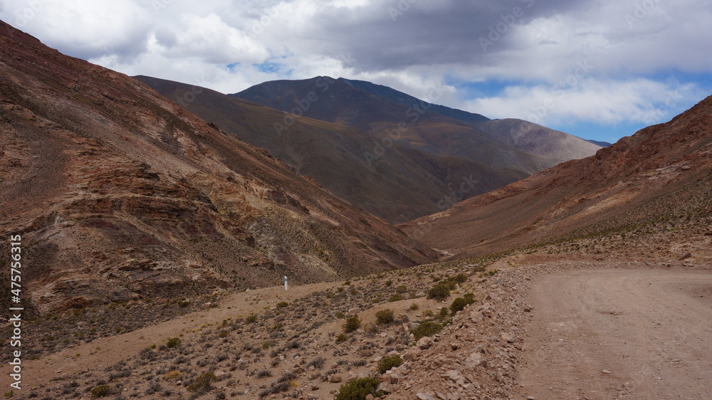 high altitude road in the andes