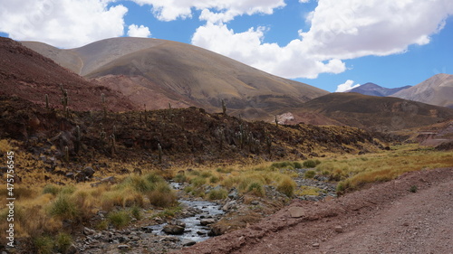 beautiful valley in the andes mountains