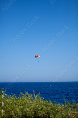 paragliding in the sea