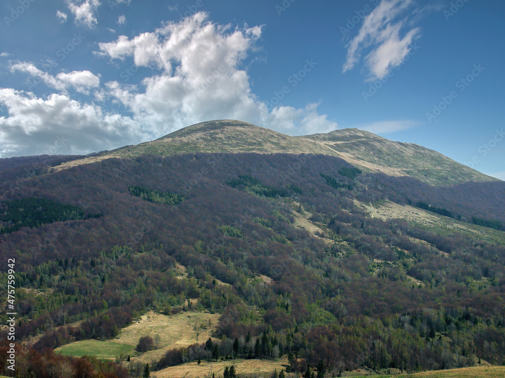 Fototapeta premium Bieszczady Mountains, Poland, the wildest region in the Poland, Polish Mountains and landscapes, wandering around Poland