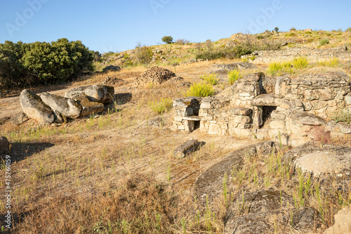 ruins at Rumansil I archaeological site, Freixo de Numao, Vila Nova de Foz Coa, Guarda, Portugal © Jorge Anastacio