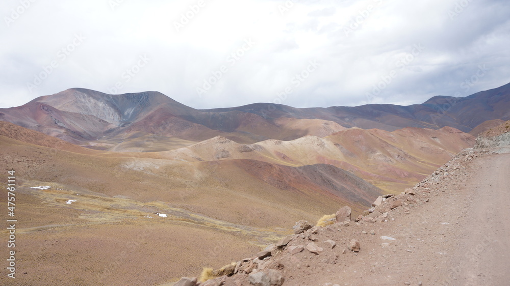 beautiful valley near abra del acay pass in argentina